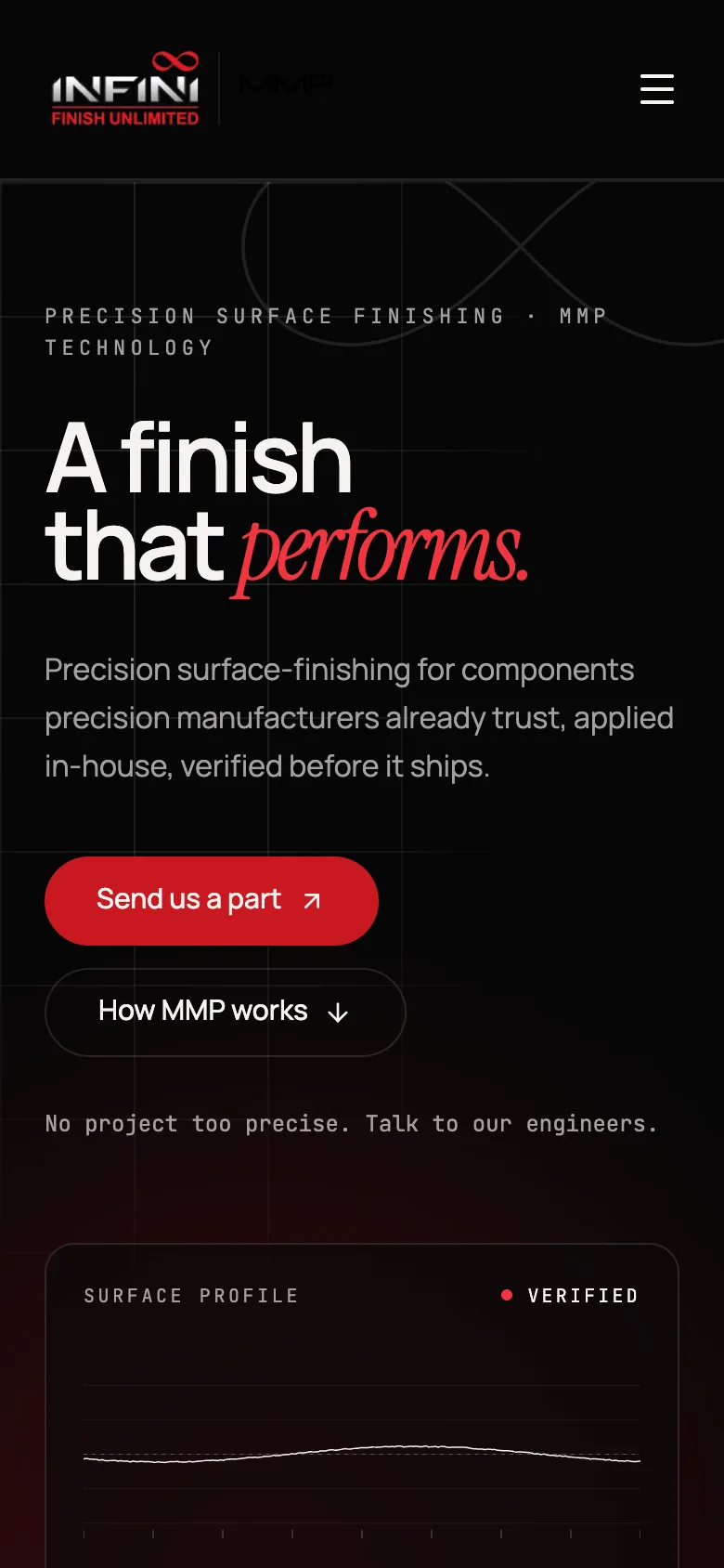 The homepage on a phone