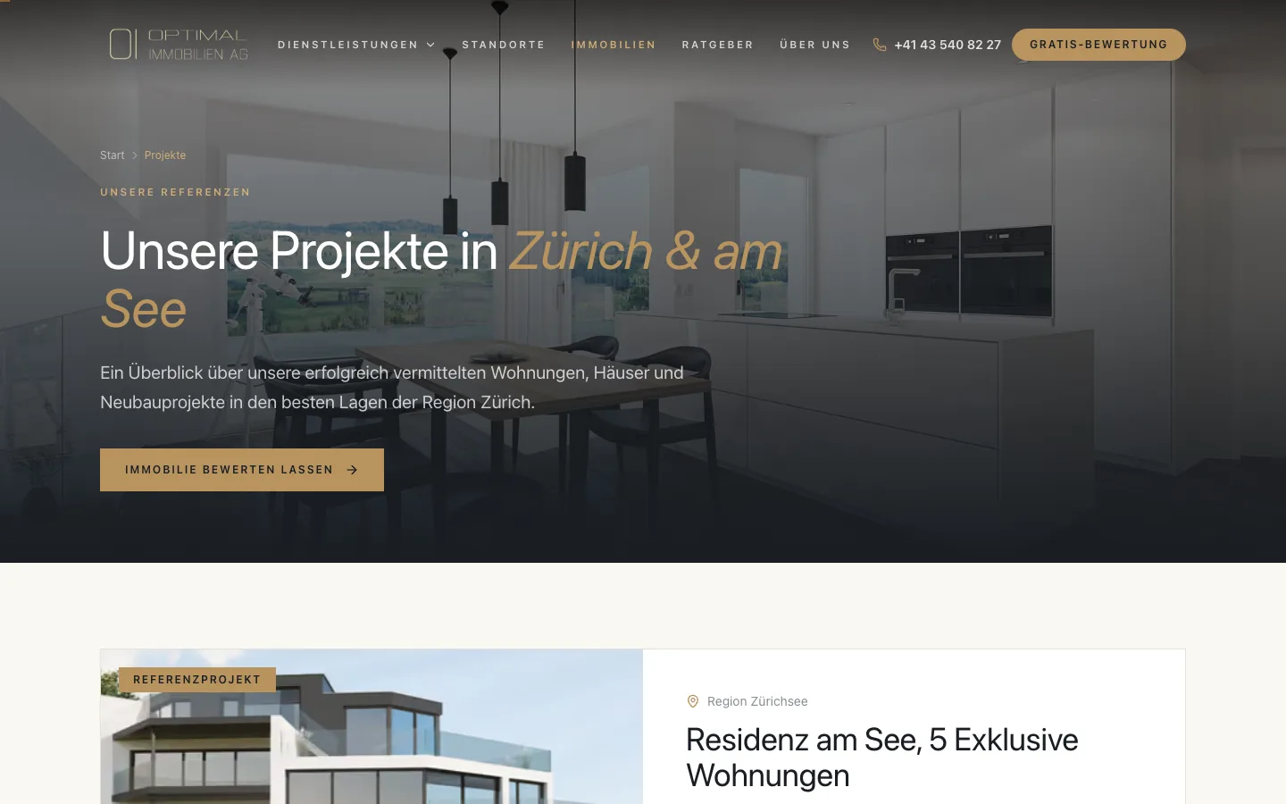 Property listings page with a grid of homes for sale